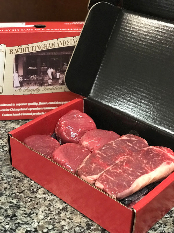 Gift Box: Combo Box 8oz Beef Filets and 8oz Strip Steaks